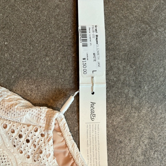 NWT Elizabeth Jane 1 piece white bathing suit size L - Picture 4 of 4